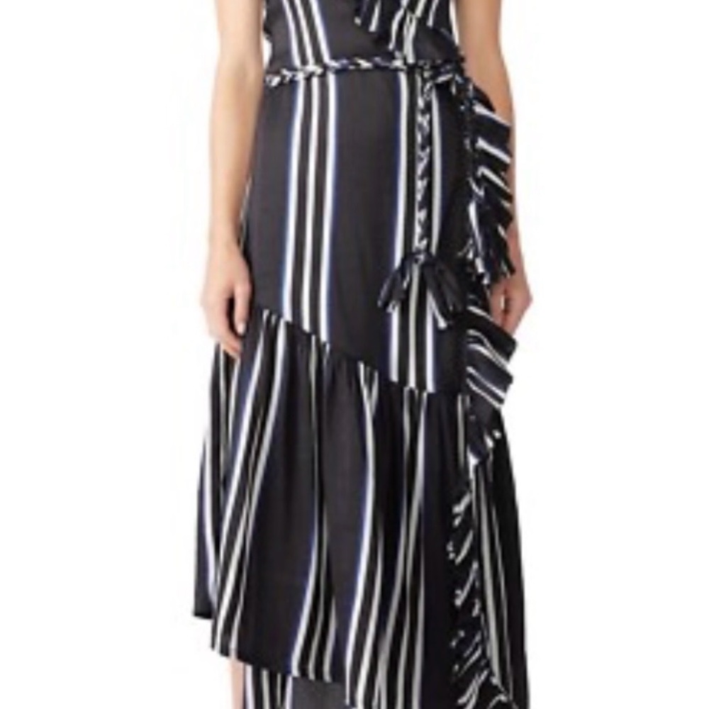 Apiece Apart Striped Ruffle Maxi Dress - Picture 3 of 7